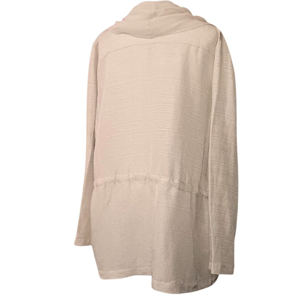 CHICO'S 3 Silk Linen Dressy Open Jacket Topper XL Pockets Event Career Travel - Picture 4 of 15